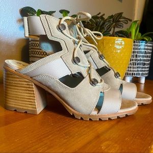 Sorel Nadia Strappy Lace-Up Suede Sandal